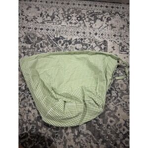 Pottery Barn Kids Green Gingham Easter Basket Liner Large